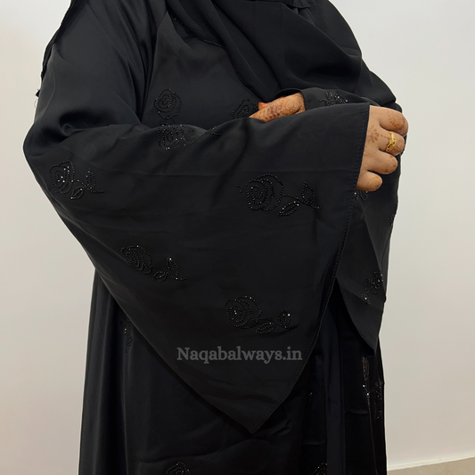 Front Closed Naqab with Full Front Work – Gown Style