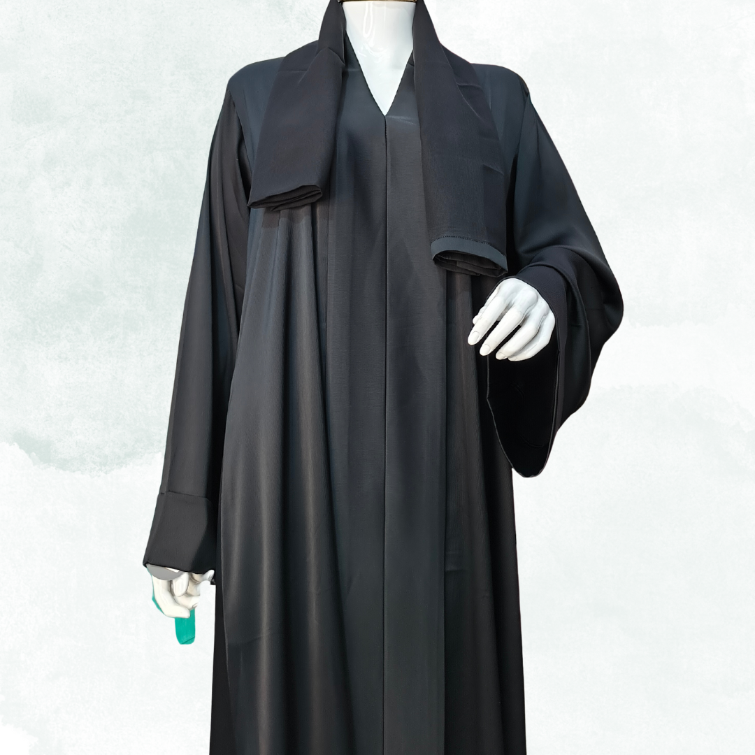 Premium Korean Nida Black Naqab – Free Size Soft & Breathable Face Veil | Naqab Always
