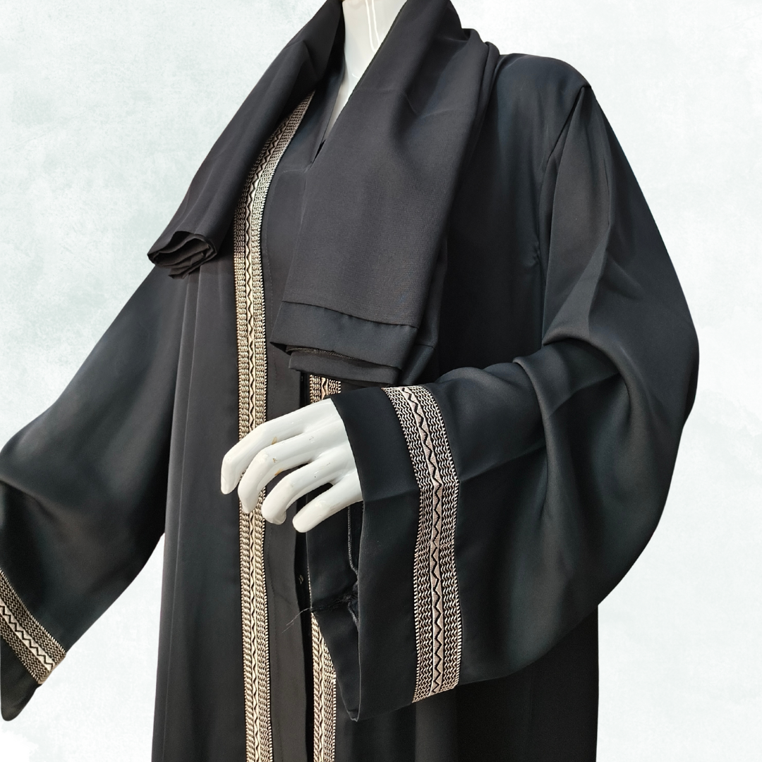 Premium Korean Nida Black Naqab – Free Size Modest Niqab | Naqab Always