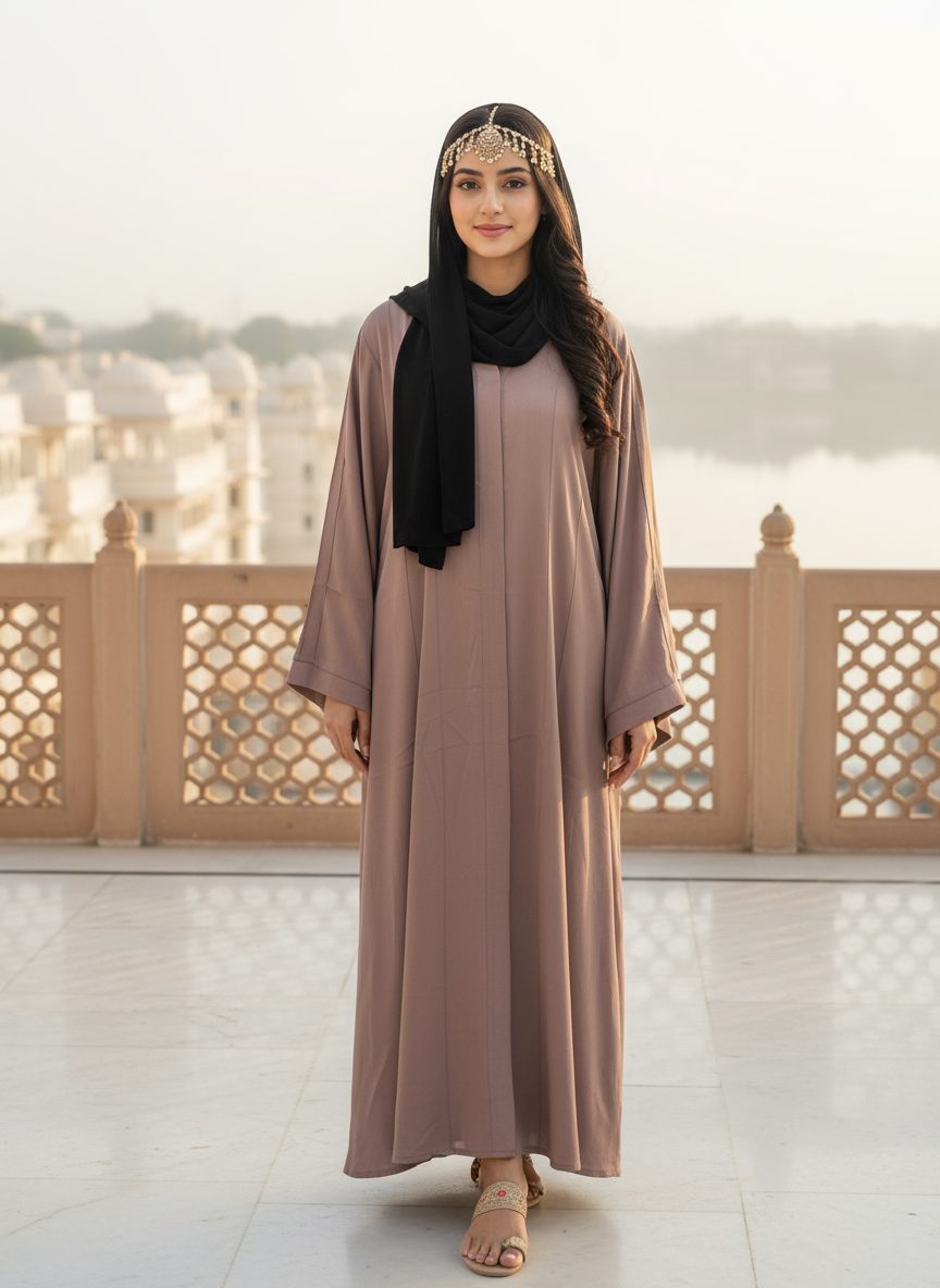 Elegant Beige Abaya – Simple & Premium Everyday Modest Wear