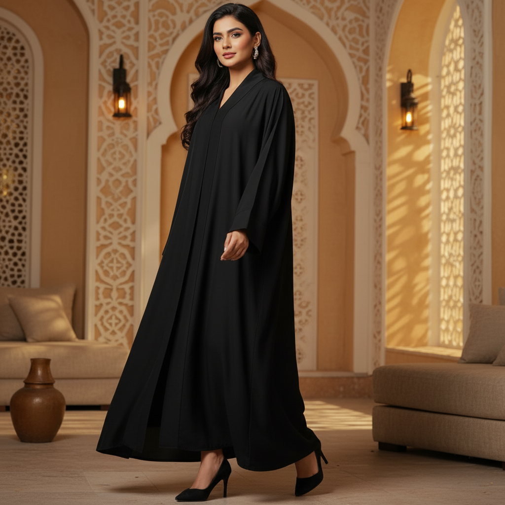 Premium Korean Nida Black Naqab – Free Size Soft & Breathable Face Veil | Naqab Always