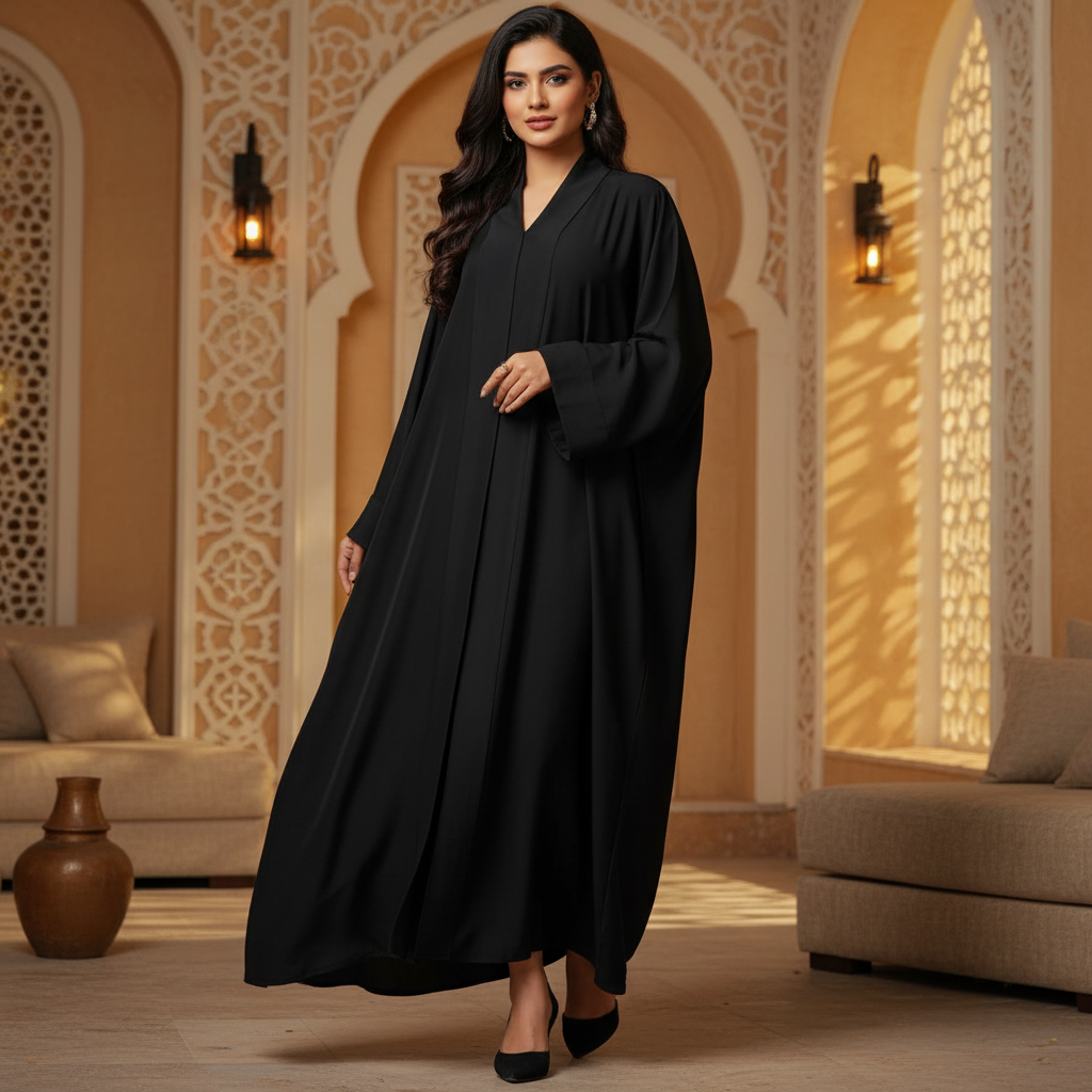 Premium Korean Nida Black Naqab – Free Size Soft & Breathable Face Veil | Naqab Always