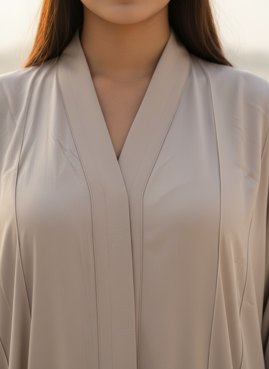 Elegant Beige Abaya – Simple & Premium Everyday Modest Wear