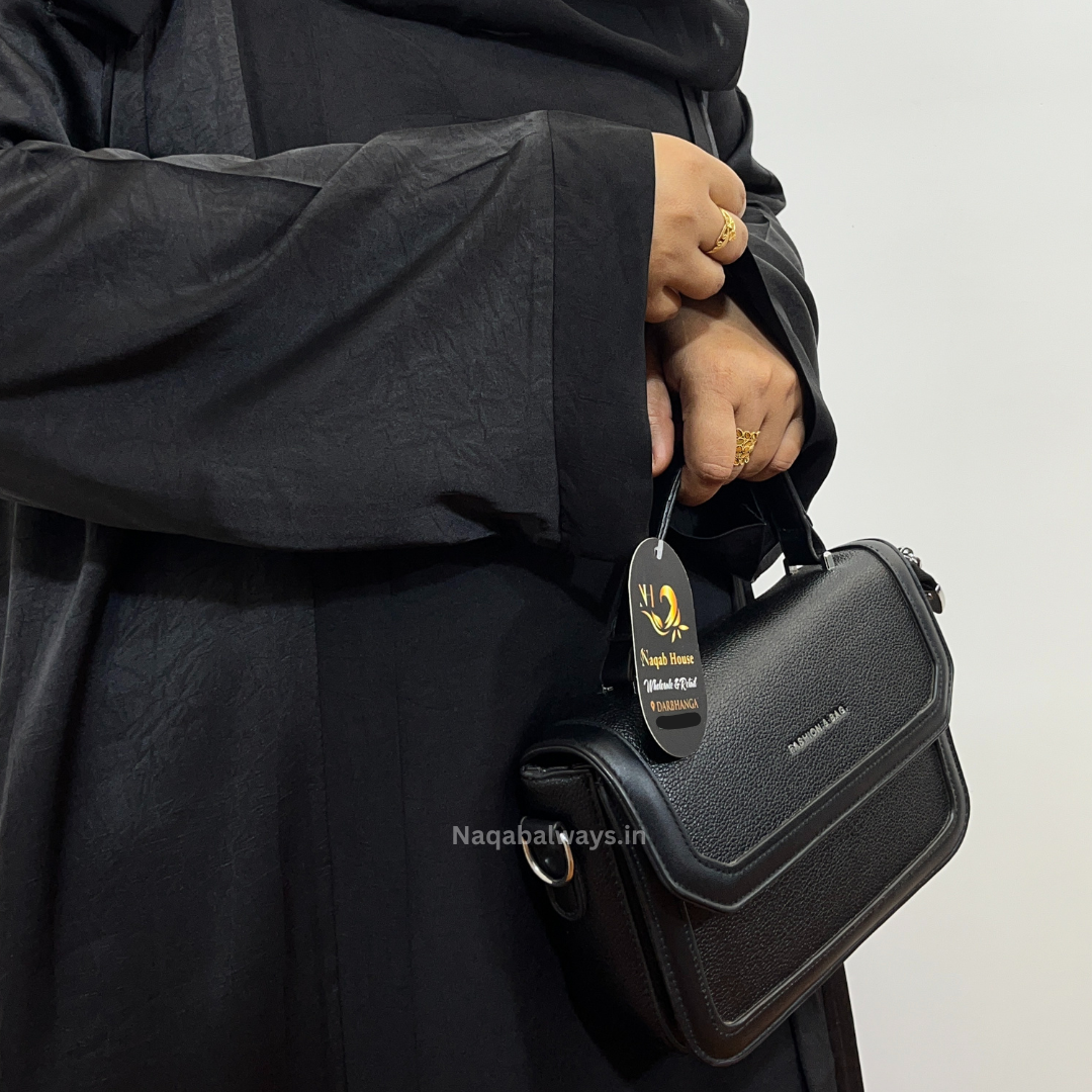 Plane premium Black Shrug Abaya