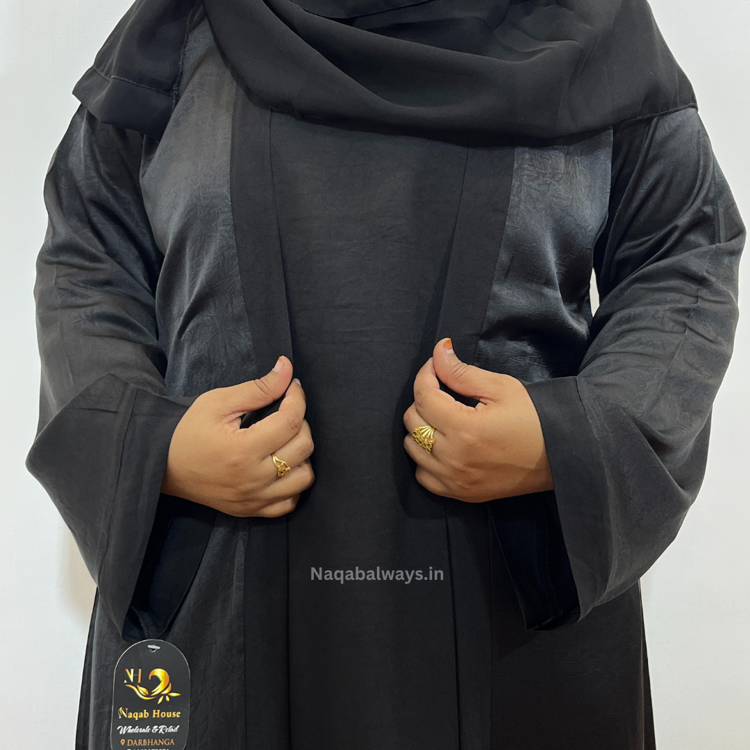 Plane premium Black Shrug Abaya