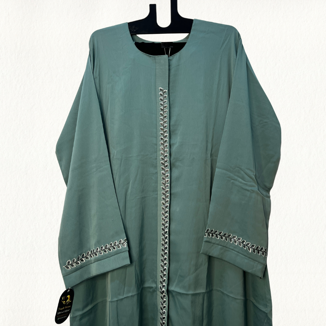 Elegant Embroidered With Stone Work Abaya – Simple & Classy Look