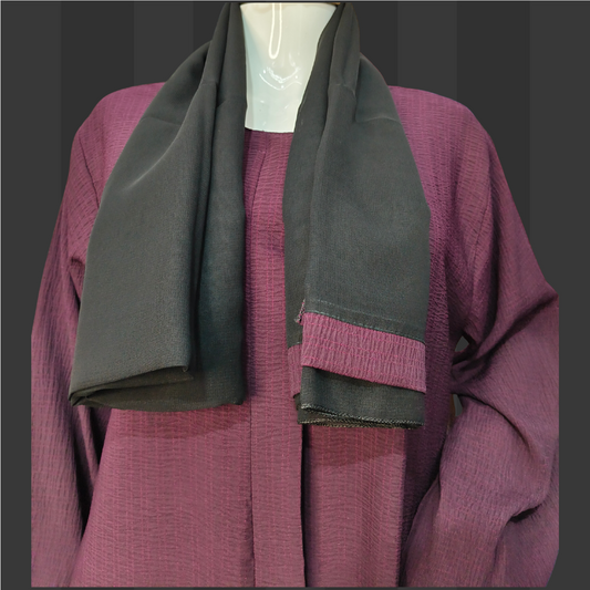 Classic Maroon Modest Abaya – Free Size Flowy Everyday Wear | Naqab Always