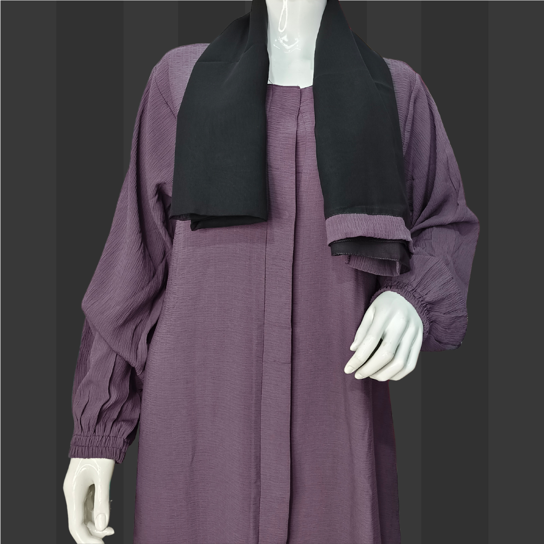 Classic Maroon Modest Abaya – Free Size Flowy Everyday Wear | Naqab Always