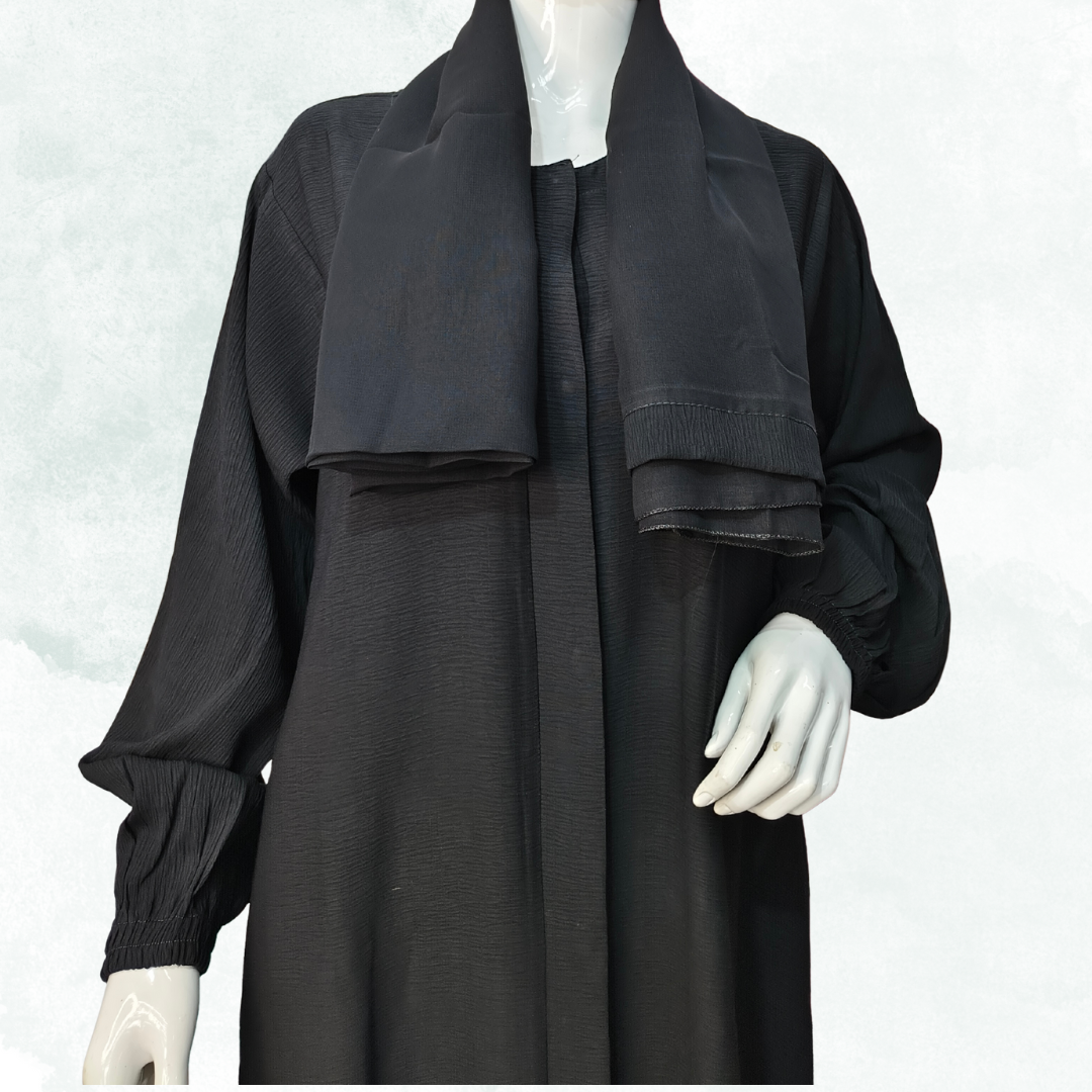 Classic Maroon Modest Abaya – Free Size Flowy Everyday Wear | Naqab Always