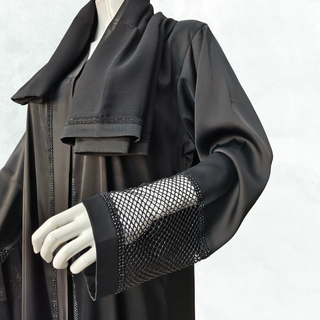 Premium Imported Dubai Black Naqab – Free Size Soft & Breathable Face Veil | Naqab Always