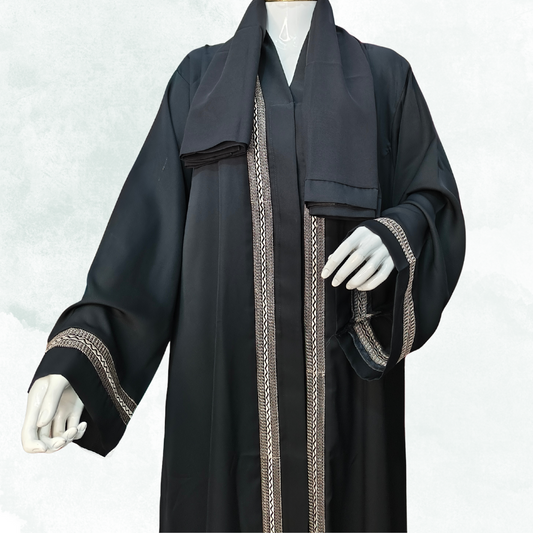Premium Korean Nida Black Naqab – Free Size Modest Niqab | Naqab Always