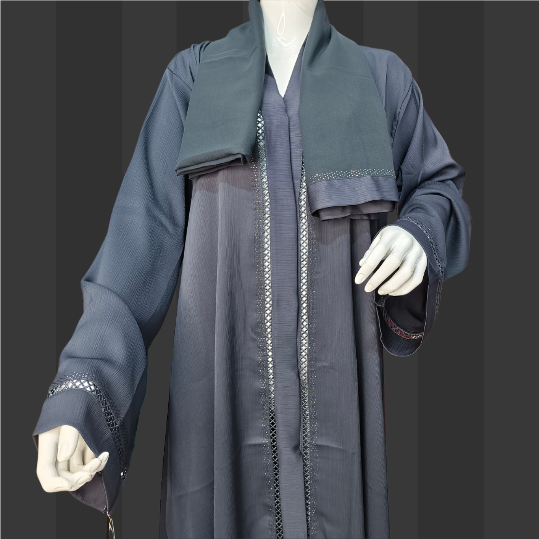 Blush Pink Elegant Abaya with Subtle Lace Detailing – Free Size Modest Wear | Naqab Always