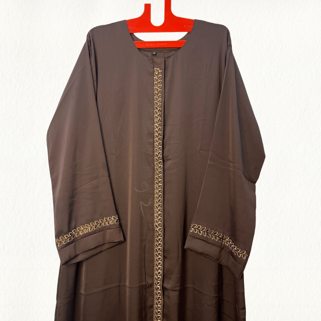 Elegant Embroidered With Stone Work Abaya – Simple & Classy Look