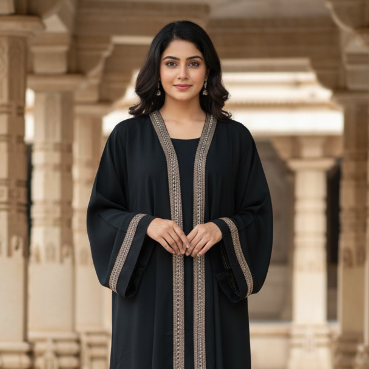 Premium Korean Nida Black Naqab – Free Size Modest Niqab | Naqab Always