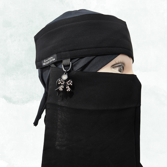 Elegant Black Nose Piece with Bow-Shaped Hanging Accessory | Stylish & Premium Design