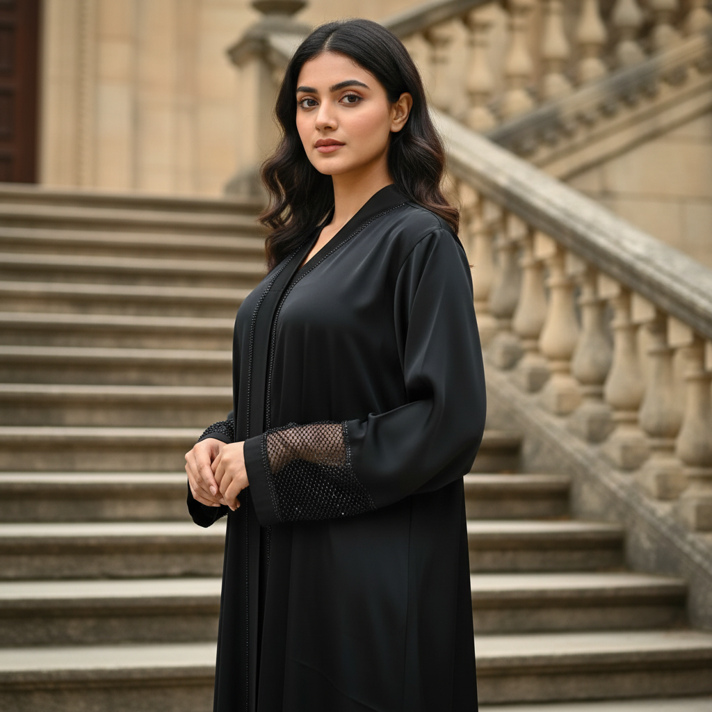 Premium Imported Dubai Black Naqab – Free Size Soft & Breathable Face Veil | Naqab Always