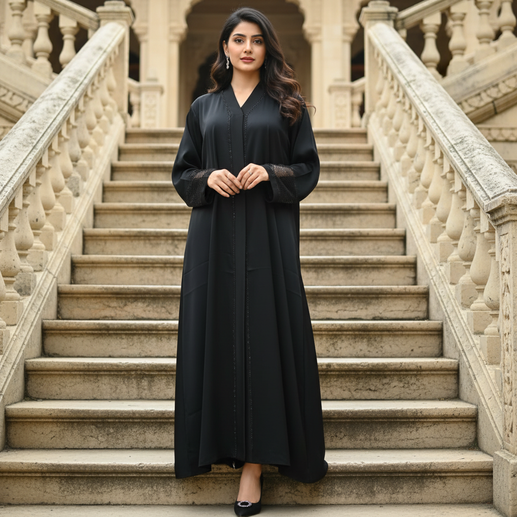 Premium Imported Dubai Black Naqab – Free Size Soft & Breathable Face Veil | Naqab Always