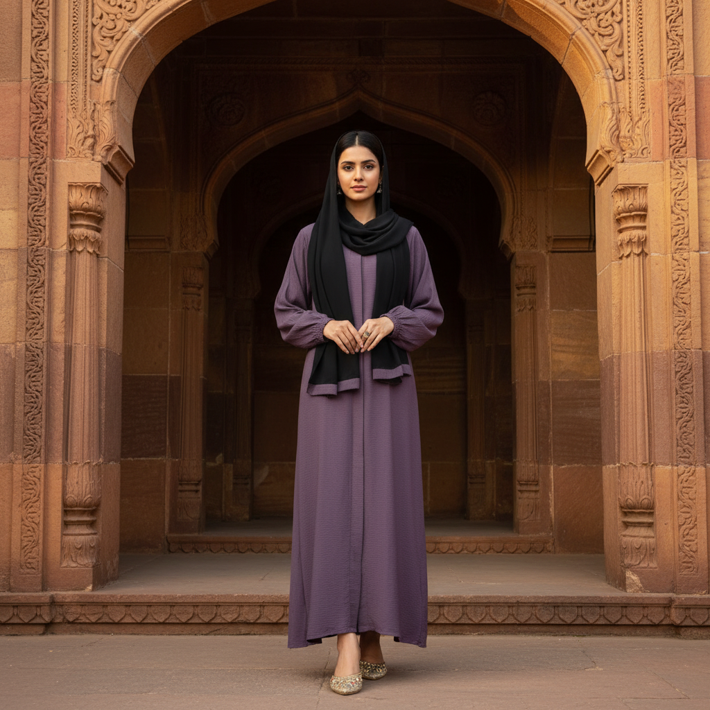 Plain Daily Wear Front Open Abaya