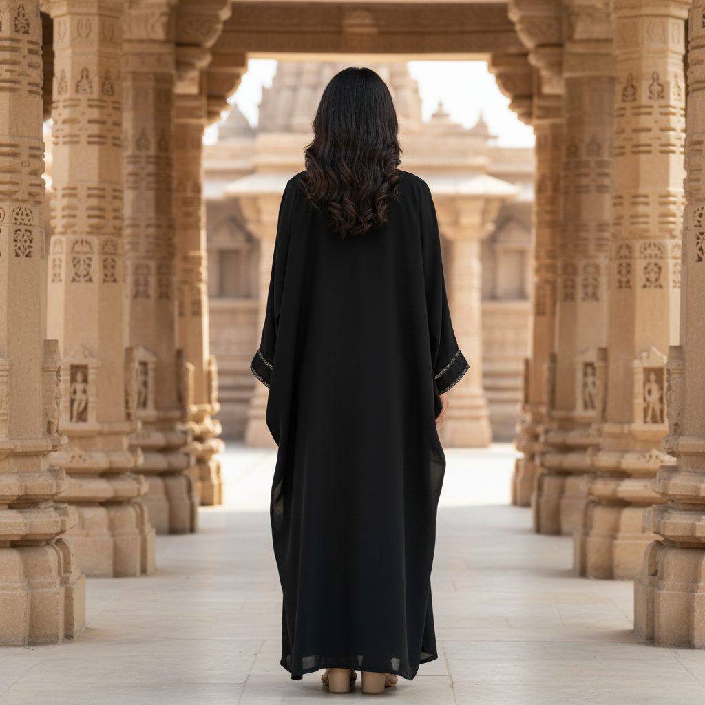 Premium Korean Nida Black Naqab – Free Size Modest Niqab | Naqab Always